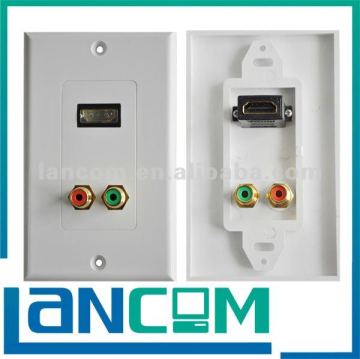 HDMI WALL PLATE FEMALE WITH 2xRCA
