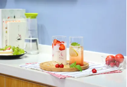 400Ml Square Glass Cup Large Breakfast Milk Cup