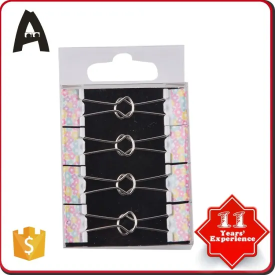 China factory supply clear binder clips