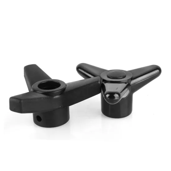 Factory Direct Bakelite Plastic Clamping Knob with Triangle Arrow Threaded Male for Industry