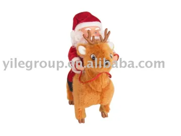 santa claus riding the deer