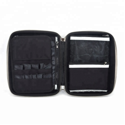 Shiny Grey Makeup Cosmetic Vanity EVA Case Box for Brush Set
