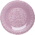 Elegante seta de vajilla de cerámica juego de vajilla de porcelana Purple Set Dinning Cenina de platos de cerámica C vajilla vajilla