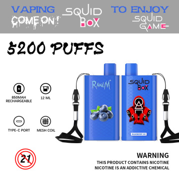 Disposable Vape Squid Box Disposable 5200 Puffs 12ML