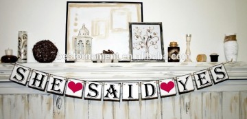 SHE said YES Banner Wedding Banner