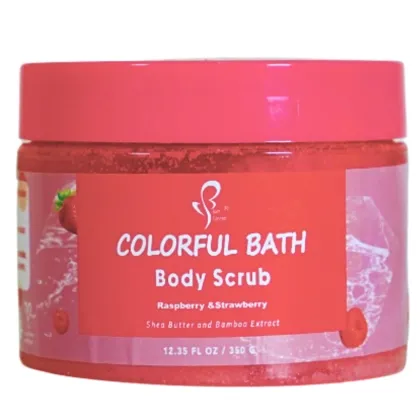 GMPC SMETA BSCI Certified Body Scrub Manufacturer: Strawberry Coconut Dead Sea Salt Body Scrub