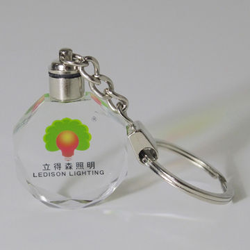 Colorful LED keychains for promotional gifts, sized 20*20mmNew