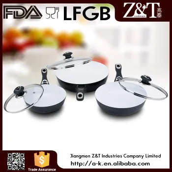 Black Aluminum ceramic skillet with glass lid