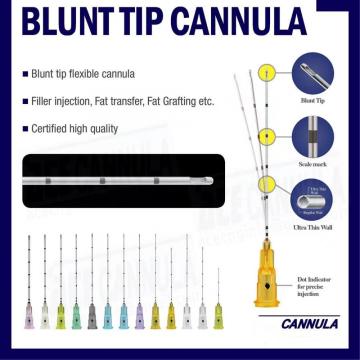 Blunt Tip Flexible Cannulas Specialized for Filler Injection