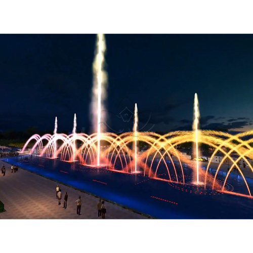 Фонтинги Strecting Street бо намоиши 3 динамикӣ