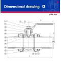 DICO Extended Tipe Butt Weld 3PC шаровой клапан