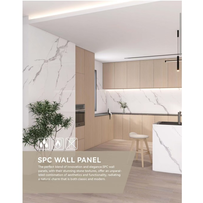 แผงผนัง SPC ทนต่อแรงกระแทก มีสไตล์