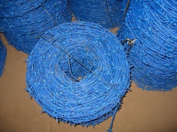 PVC Coated Blue Galvanized Barbed Wire for Industry (anjia-541)