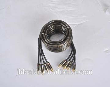 Favourable price RCA cable 7m high end black flexible cable for car audio(RCA-07)