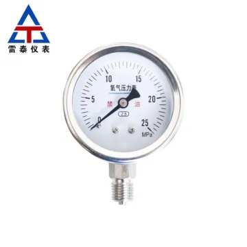 Stainless steel anti-seismic oxygen pressure gauge