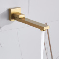 Concealed Shower Square Head Gold Bathroom Shower Set