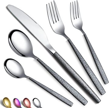 Stainless Steel Knives Spoons Forks Flatware Set Utensils Set Cutlery Set Service For 4