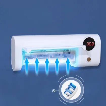Wall-Mounted Bathroom Toothbrush Holder and Electric Toothbrush Sterilizer Rack