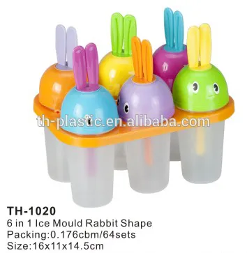 Rabbit Shape 6pcs in 1 Ice Mould/Plastic Ice Cream MouldTH-1020