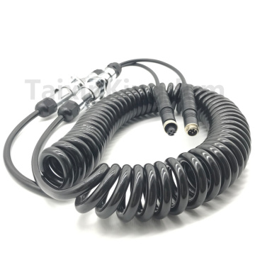 Cable de resorte del conector de aviación del vehículo para la cámara MDVR