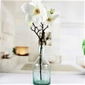 Tall Green Bubbled Recycled Flower Glass Bud Vase