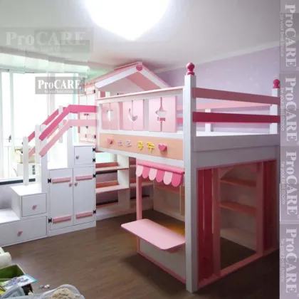 ProCARE Modern Solid Wood Children Bunk Bed