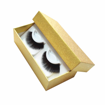 Gold Pattern Clear Window Magtic Eyelash Paper Box