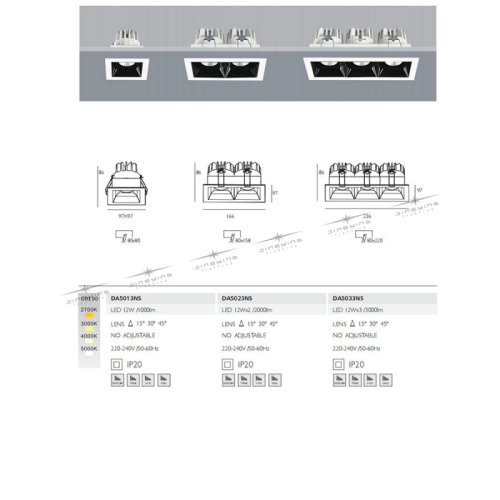 Recessed Spotlight 12w 24w 36w COB Spot Light