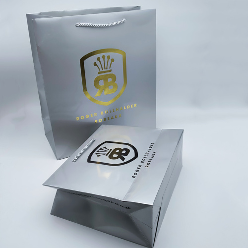 Bolsa de papel para compras de logotipo de luxo personalizado