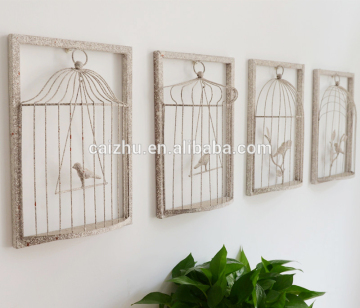 Home Wall mounted 3D metal wire hanging decoration bird decorate pictures