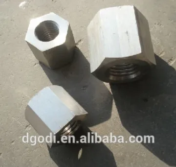 custom made special aluminum long hex sleeve nut