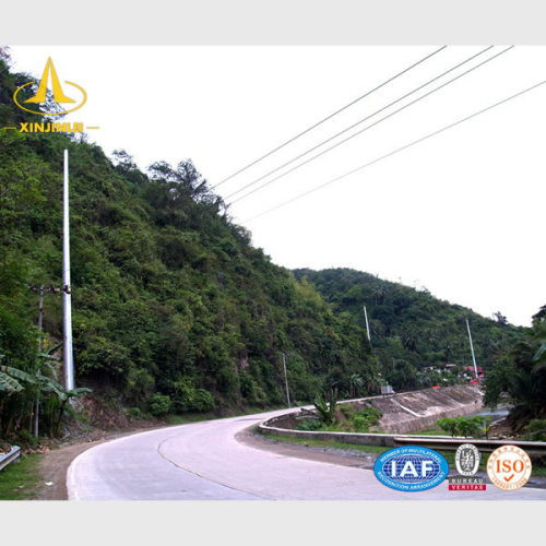 110KV पावर ट्रांसमिशन जस्ती स्टील पोल