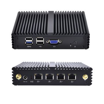 2016 NEW 4 Lan Fanless Mini Pc Q190G4N-S07 J1900 ,8G RAM, 32G SSD,WIFI ,apply to router, firewall, proxy, Pc Router