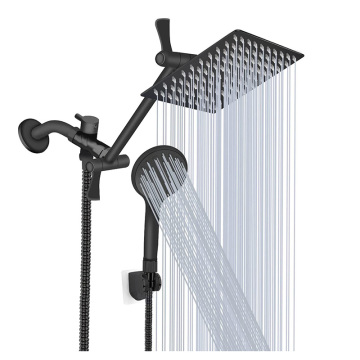High-Quality Black Pressurized Rain Shower Set for Water Saving