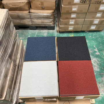 Nylon PVC PE Backed Square Plain Color Commercial Carpet Tiles for Office Modular Flooring