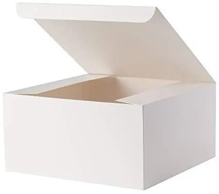 10-Pack 8x8x4 Inch Foldable Paper Gift Boxes - Perfect for Bridesmaid Proposals, Bridal, Birthday Parties & Christmas