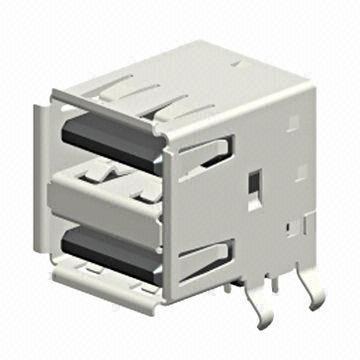 USB Connectors, A Type, Stacked, THT, Receptacle