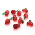 Mini Fruit Pink Cherry Strawberry Shape 3D Acrylic Charm For Diy Jewelry Earring Garment Accessory