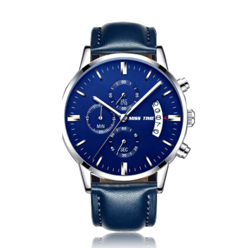 Blue Dial Design Customize Logo Quartz Men Watches