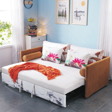 Simple Folding 3 Seater Fabric Sofa Bed for Living Room and Office