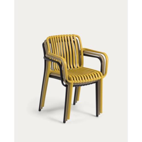 Stackable Plastic Outdoor Garden Chairs Weather-Resistant