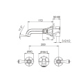 Double lever basin mixer for concealed installation classical