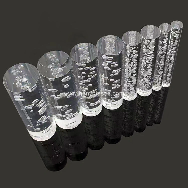 Clear acrylic rod round bar jewelry display base China Manufacturer