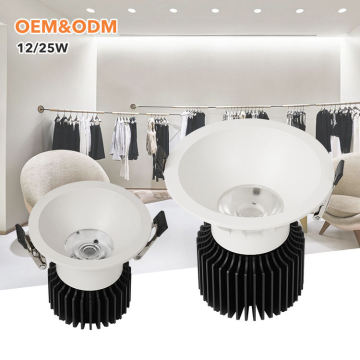 Warm White Cold White AC110V Recessed COB Spotlight for Living Room
