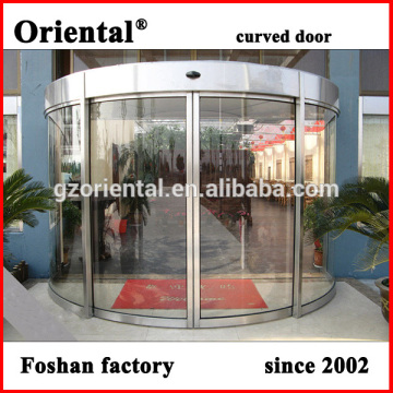 curved tempered glass automatic doors for hotel lobby
