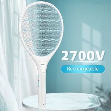 Electric fly swatter mosquito racket Electric Insect Racket Swatter Zapper Rechargeable mug 3 Network Bug Zapper Killer Trap