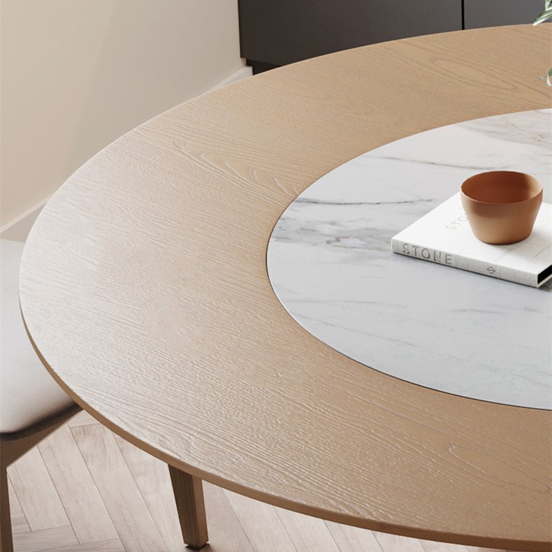 Round Solid Wood Dining Table