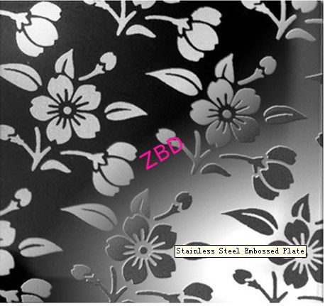 Chrysanthemum Type 420 / 430 / 410 /304 Stainless Steel Embossed Sheet Decorative Plate En