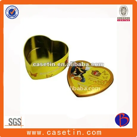 custom made metal food packaging, tin box for food, metallic cookie jar