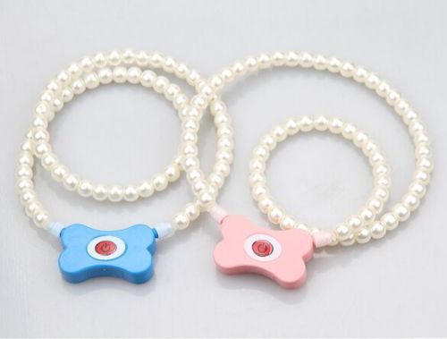 Collar de perlas ajustable collar de perlas LED de seguridad para la noche